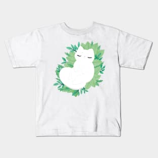 Chilling in the leaves kitty Kids T-Shirt